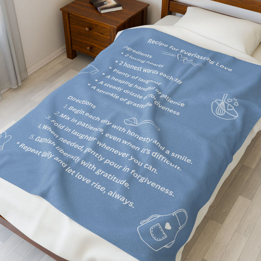 RECIPE FOR LOVE- Soft Throw Blanket (Ocean Haze)