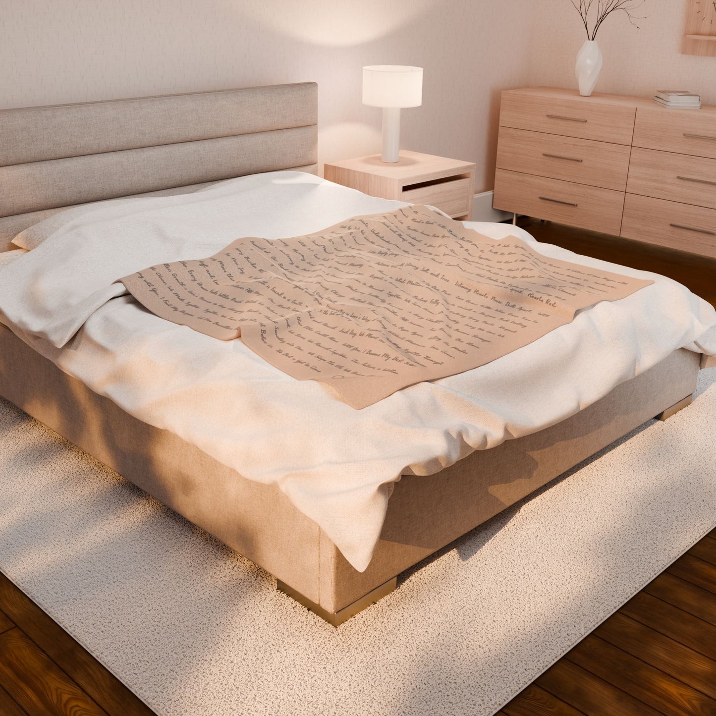 LOVE EMPOWERMENT- Soft Throw Blanket (Warm Sand)