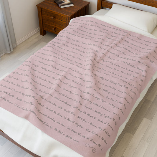 LOVE EMPOWERMENT- Soft Throw Blanket (Blossom Blush)