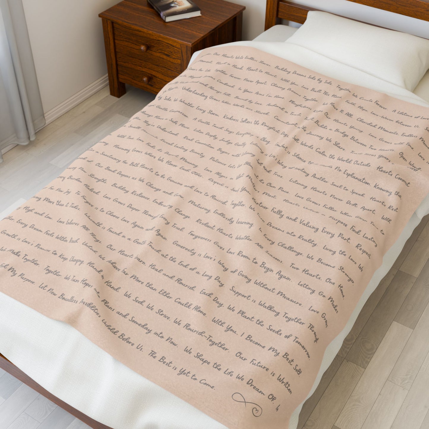 LOVE EMPOWERMENT- Soft Throw Blanket (Warm Sand)
