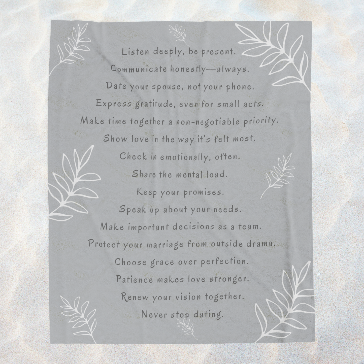 MARRIAGE TIPS- Soft Throw Blanket (Lunar Dust)