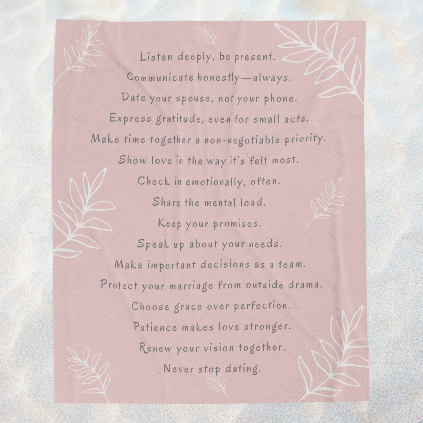 MARRIAGE TIPS- Soft Throw Blanket (Blossom Blush)