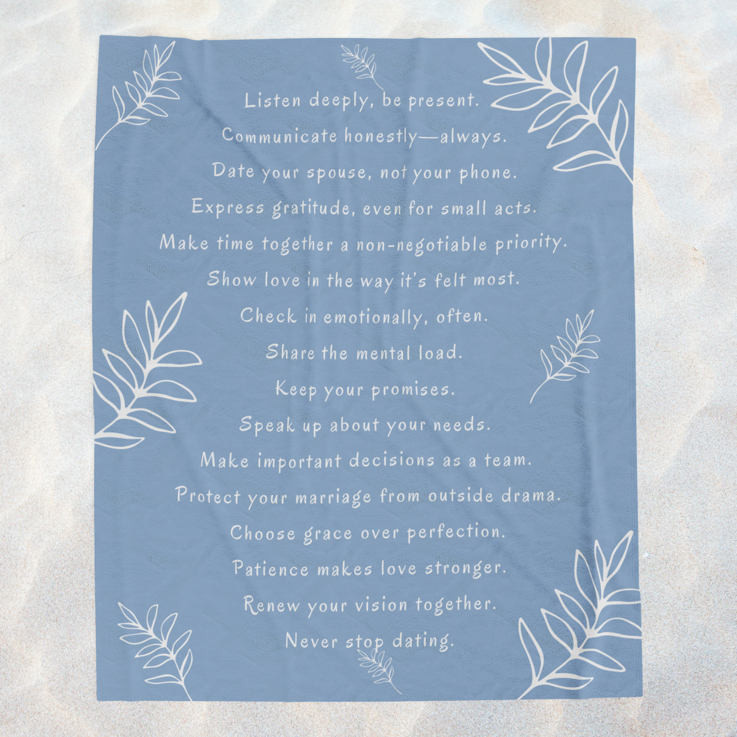 MARRIAGE TIPS- Soft Throw Blanket (Ocean Haze)