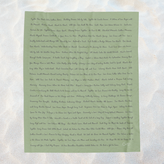 LOVE EMPOWERMENT - Soft Throw Blanket (Fern Green)