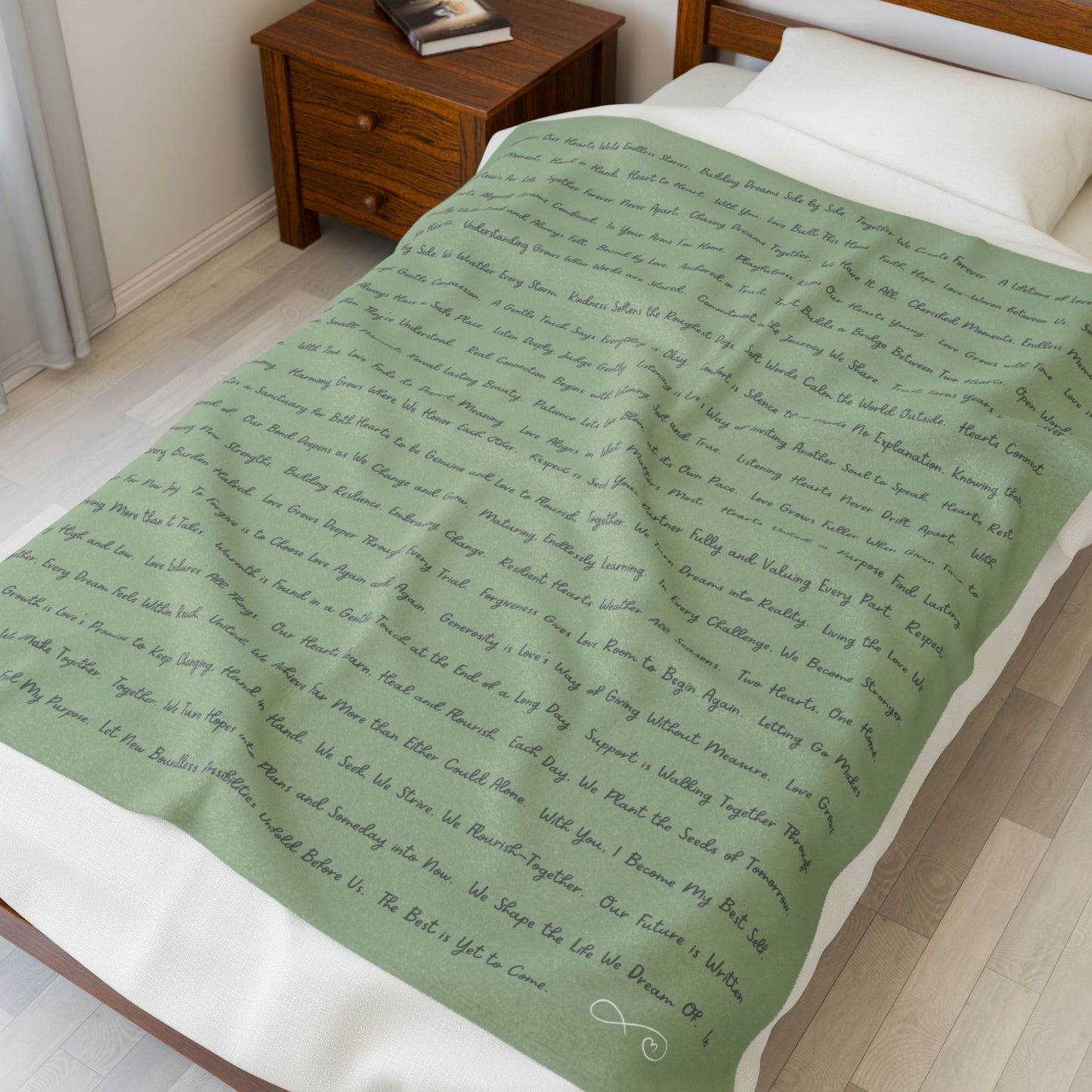 LOVE EMPOWERMENT - Soft Throw Blanket (Fern Green)
