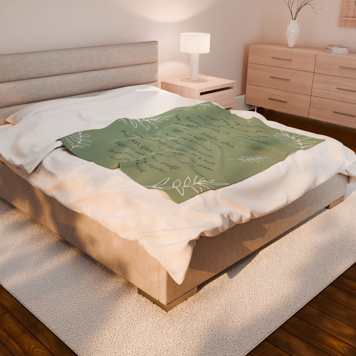MARRIAGE TIPS- Soft Throw Blanket (Fern Green)