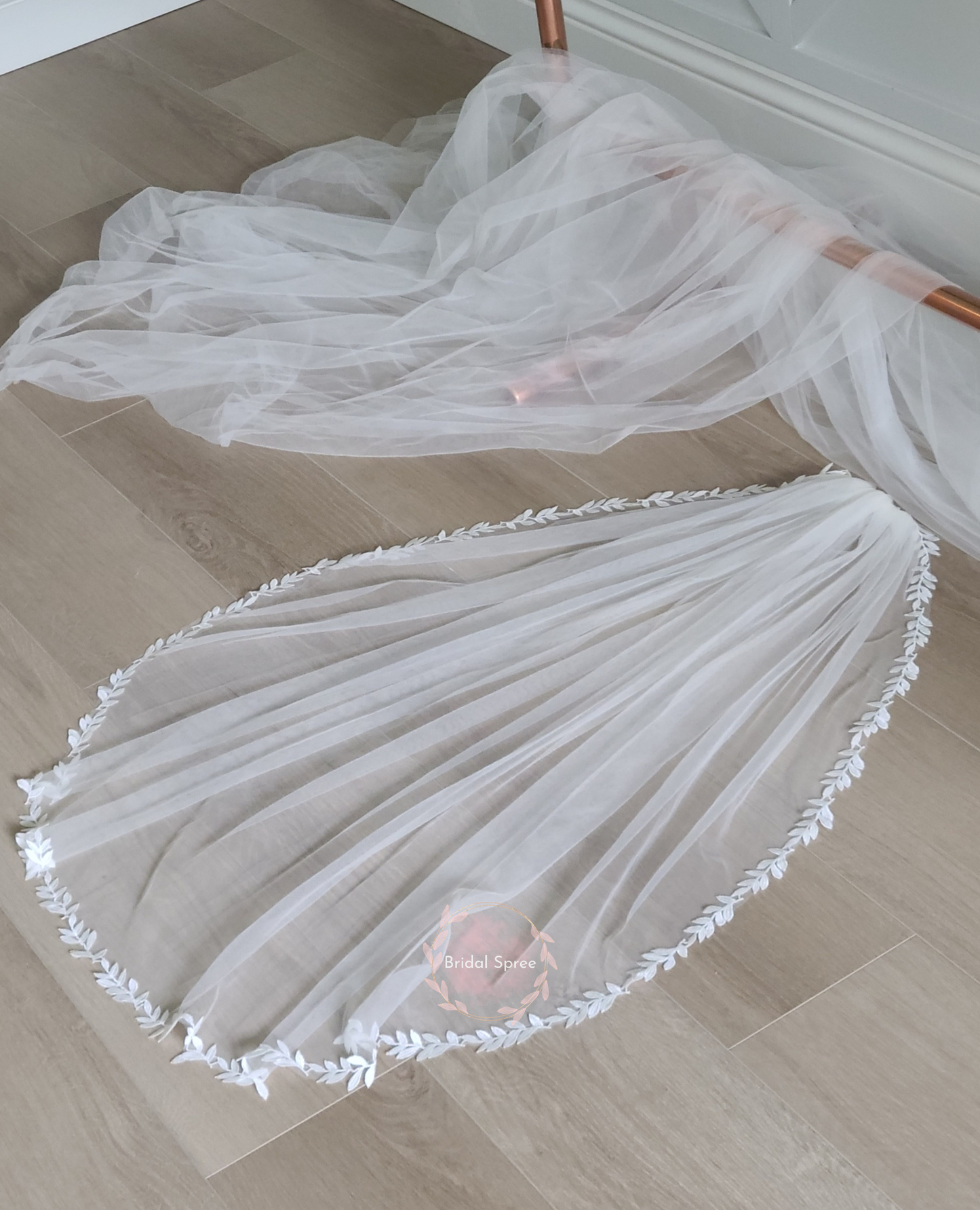 Boho Lace Fingertip Waist Veil sold by Bridal spree canada usa