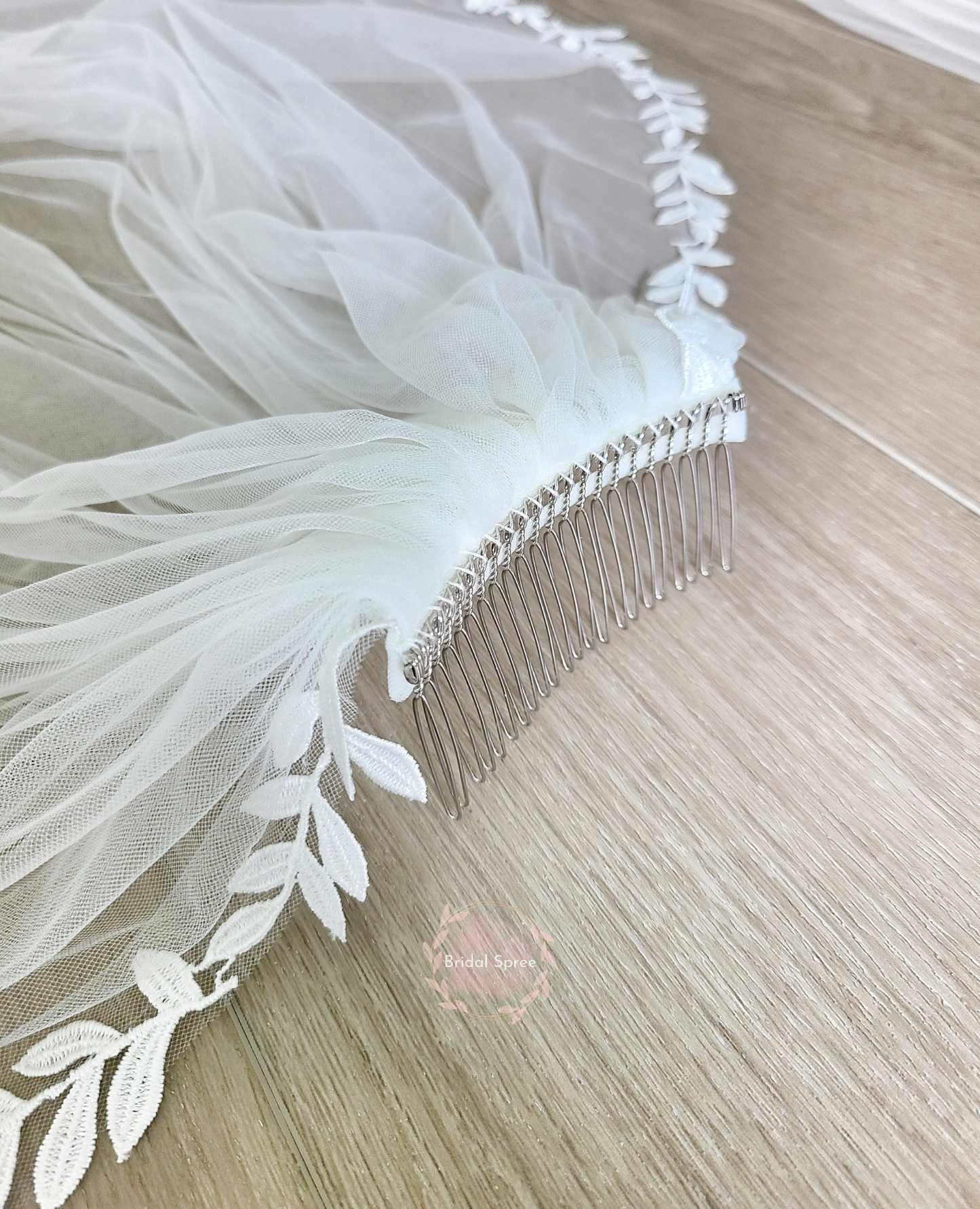 Boho Lace Fingertip Waist Veil sold by Bridal spree canada usa