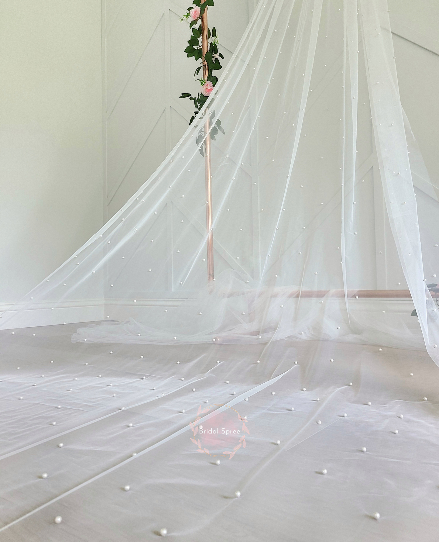 Pearl Cathedral Veil Sold by Bridal Spree Store