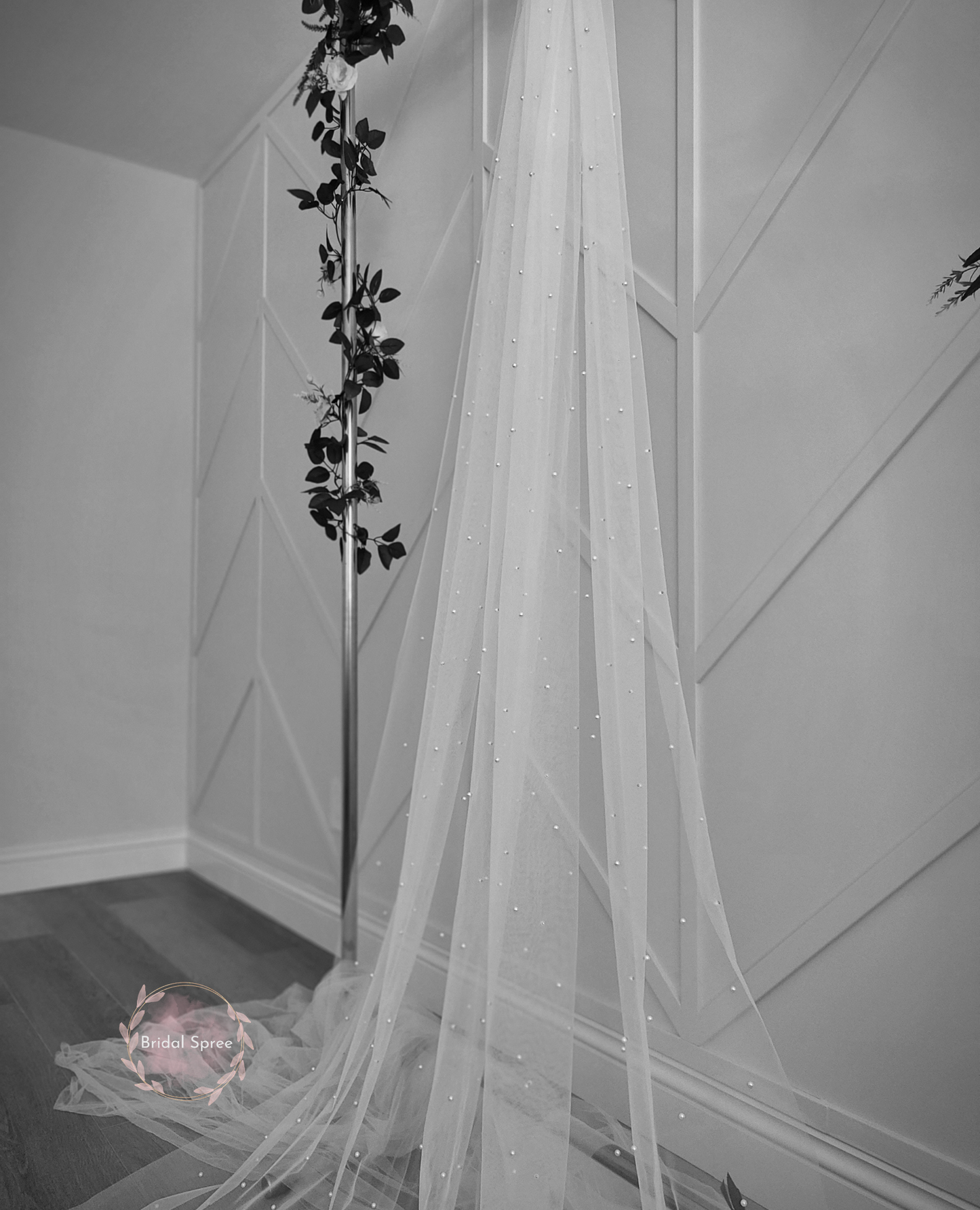 Pearl Chapel veil sold by Bridal Spree Store