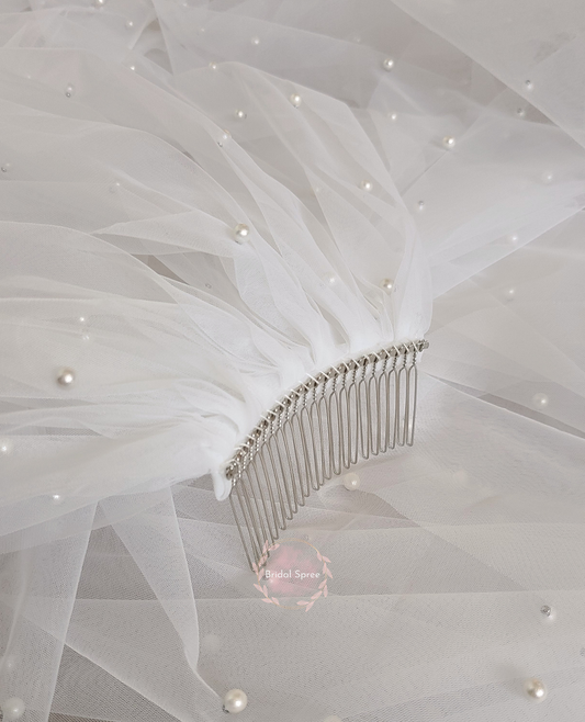Pearl Waist Veil sold by Bridal Spree Canada USA