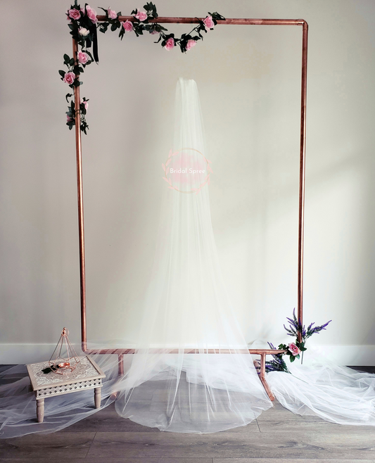 Plain White Floor Veil from Bridal Spree Luxuriously Soft Canadian and USA Veil Store