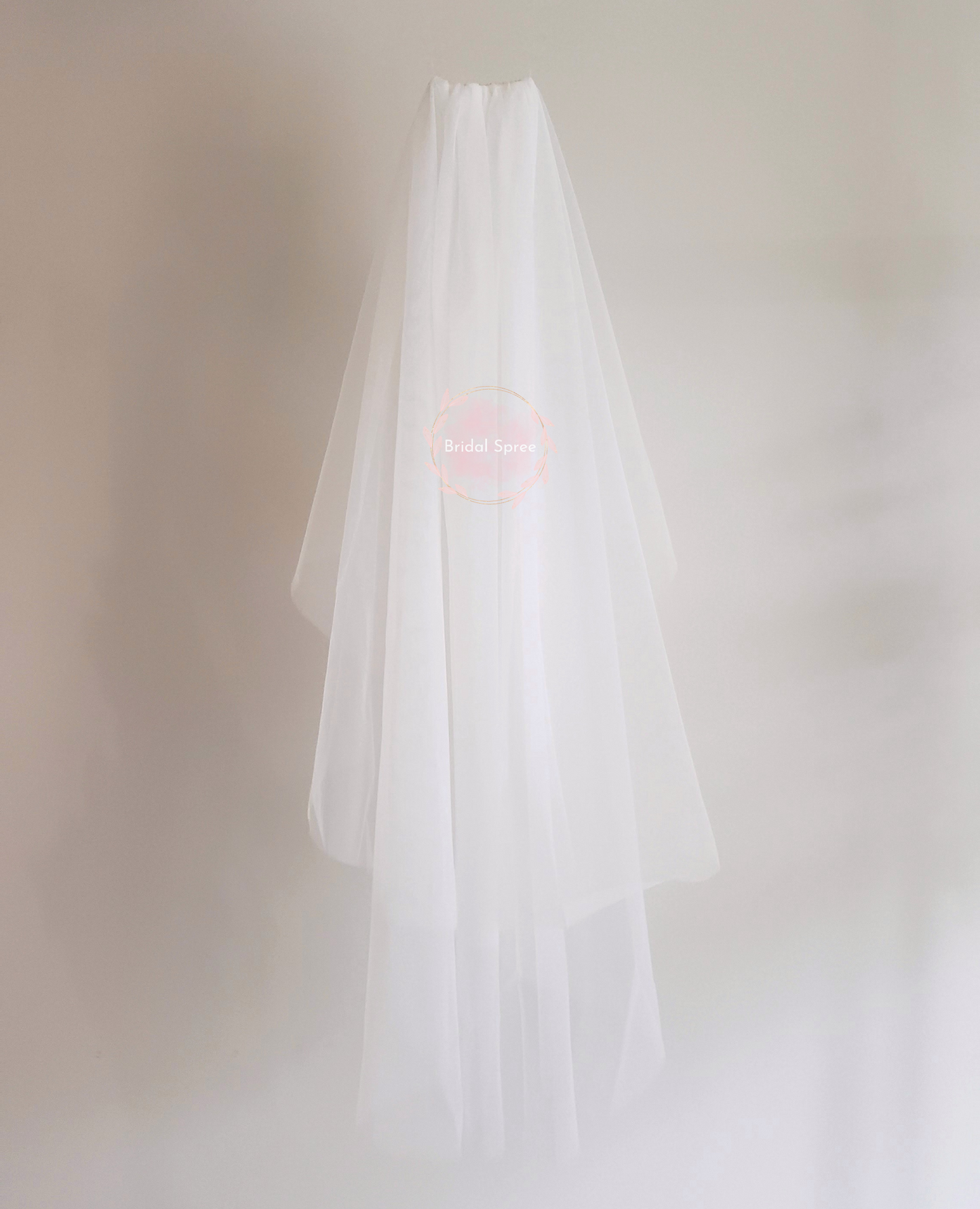 Two tier fingertip veil with blusher sold by Bridal spree Veil Store