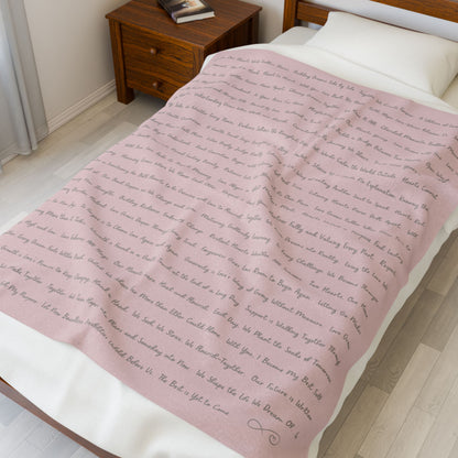 LOVE EMPOWERMENT- Soft Throw Blanket (Blossom Blush)
