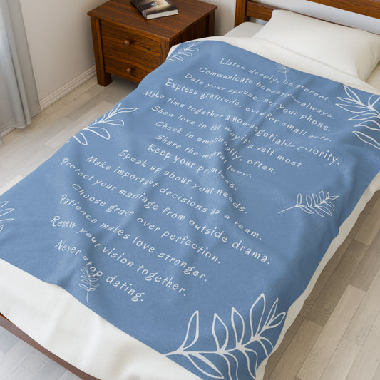 MARRIAGE TIPS- Soft Throw Blanket (Ocean Haze)