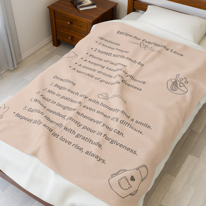 RECIPE FOR LOVE- Soft Throw Blanket (Warm Sand)