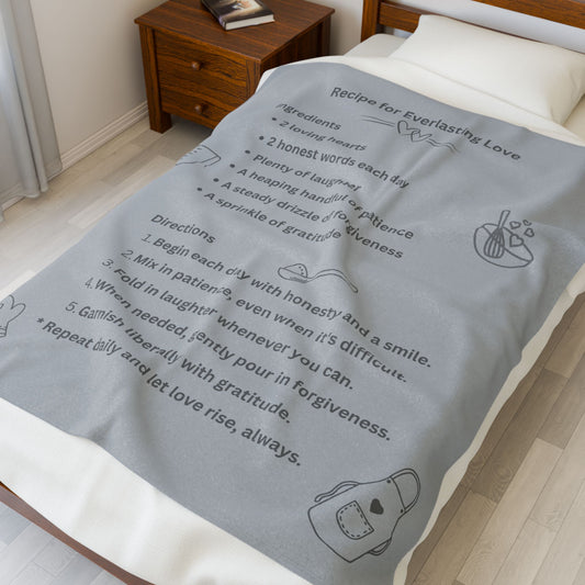 RECIPE FOR LOVE- Soft Throw Blanket (Lunar Dust)