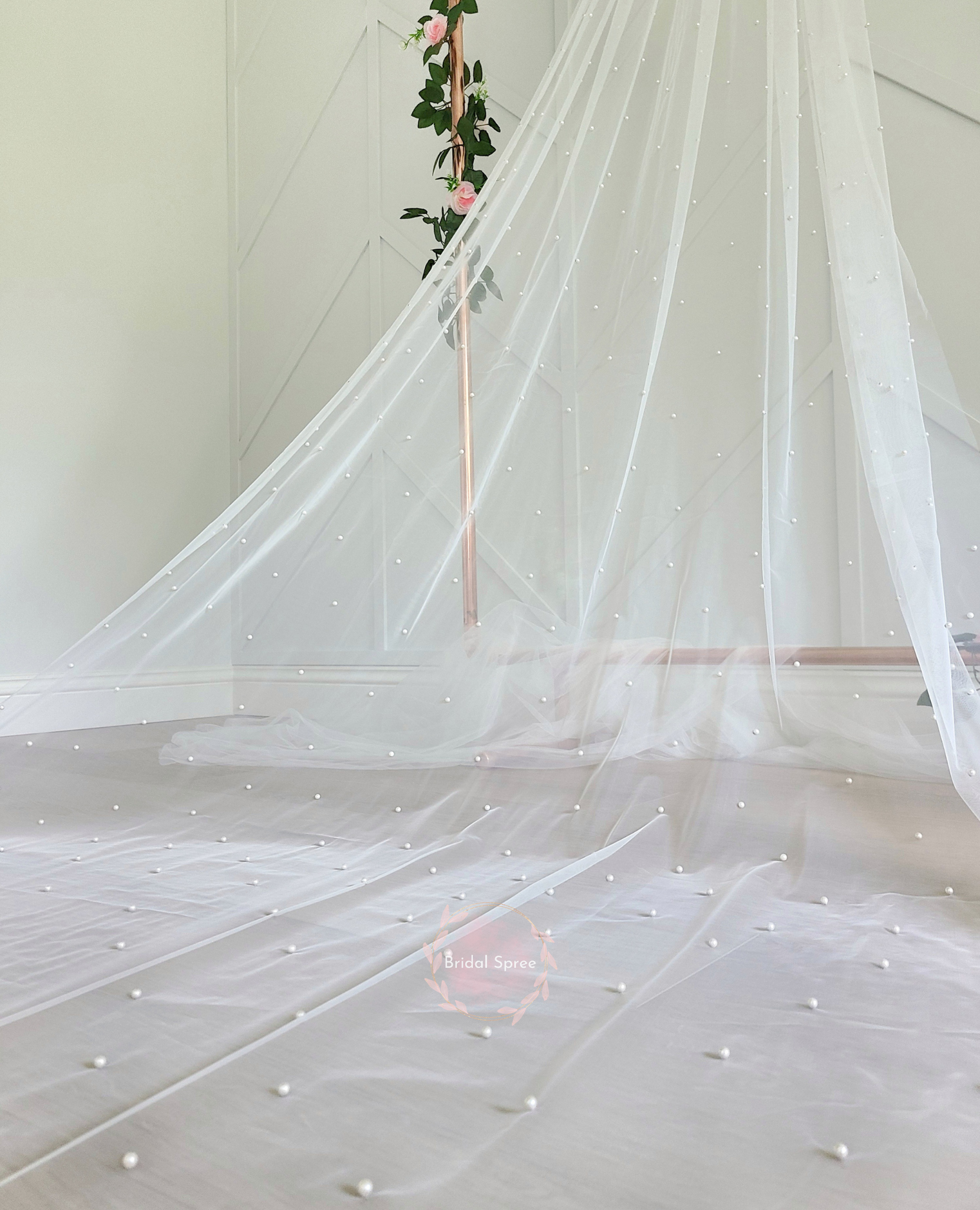 Pearl Cathedral Veil Sold by Bridal Spree Store