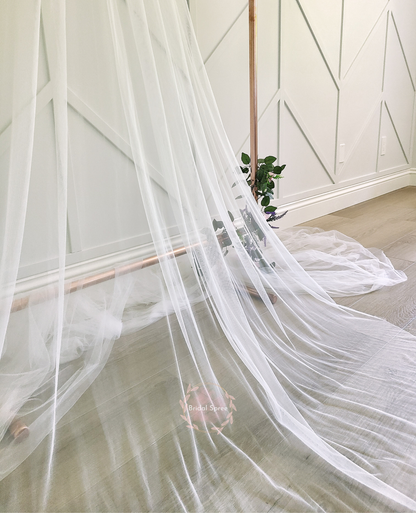 Plain Long Cathedral Veil White from Bridal Spree Veil Canada USA