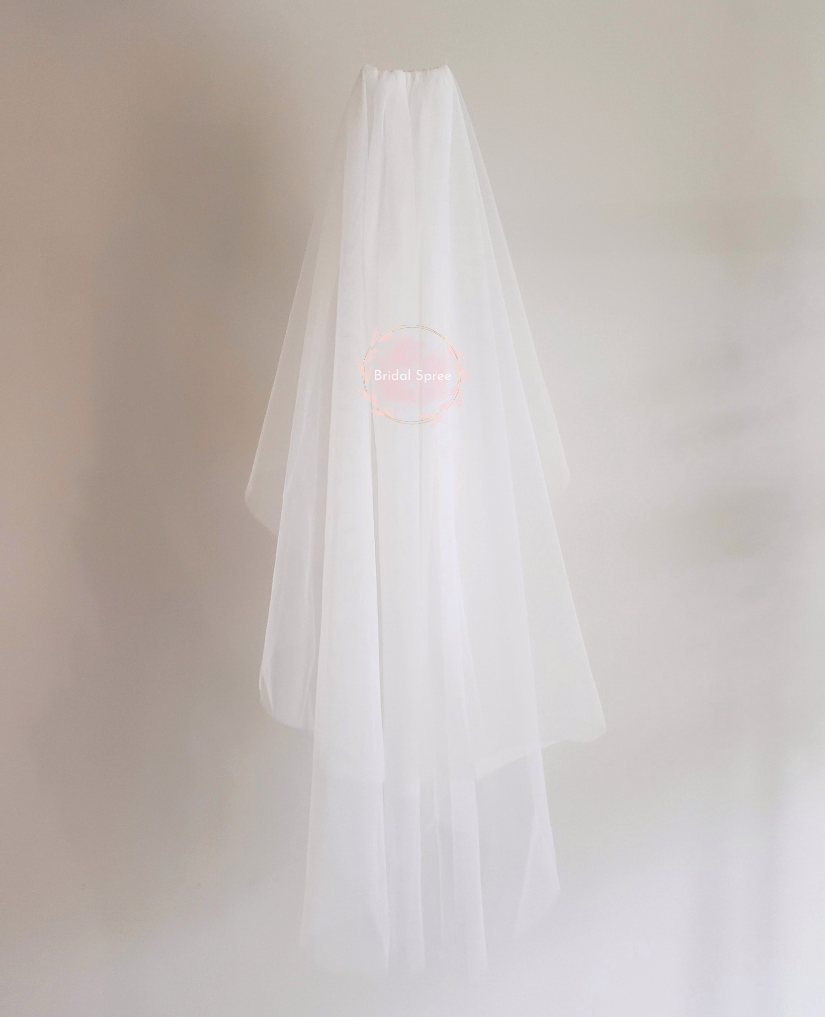 Two tier fingertip veil with blusher sold by Bridal spree Veil Store