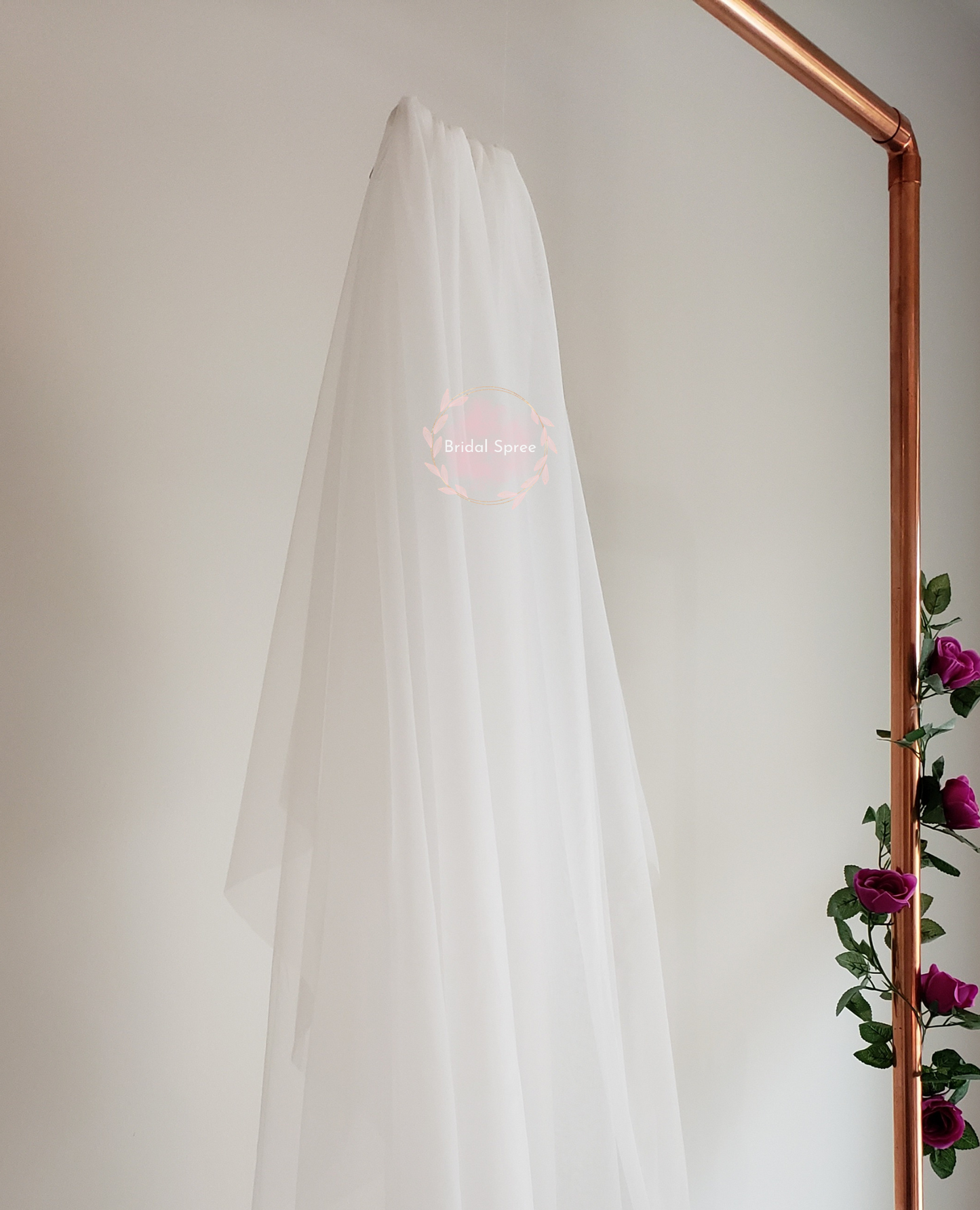 Two tier fingertip veil with blusher sold by Bridal spree Veil Store